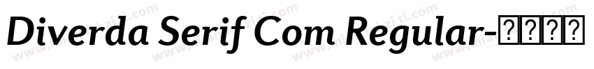 Diverda Serif Com Regular字体转换